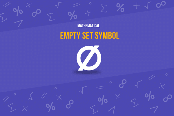 Empty set symbol