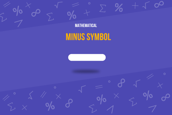 Minus symbol