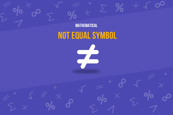 Not equal symbol