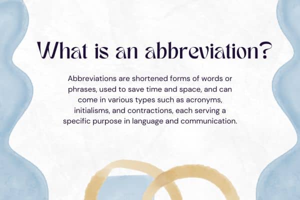 what is an abbreviation