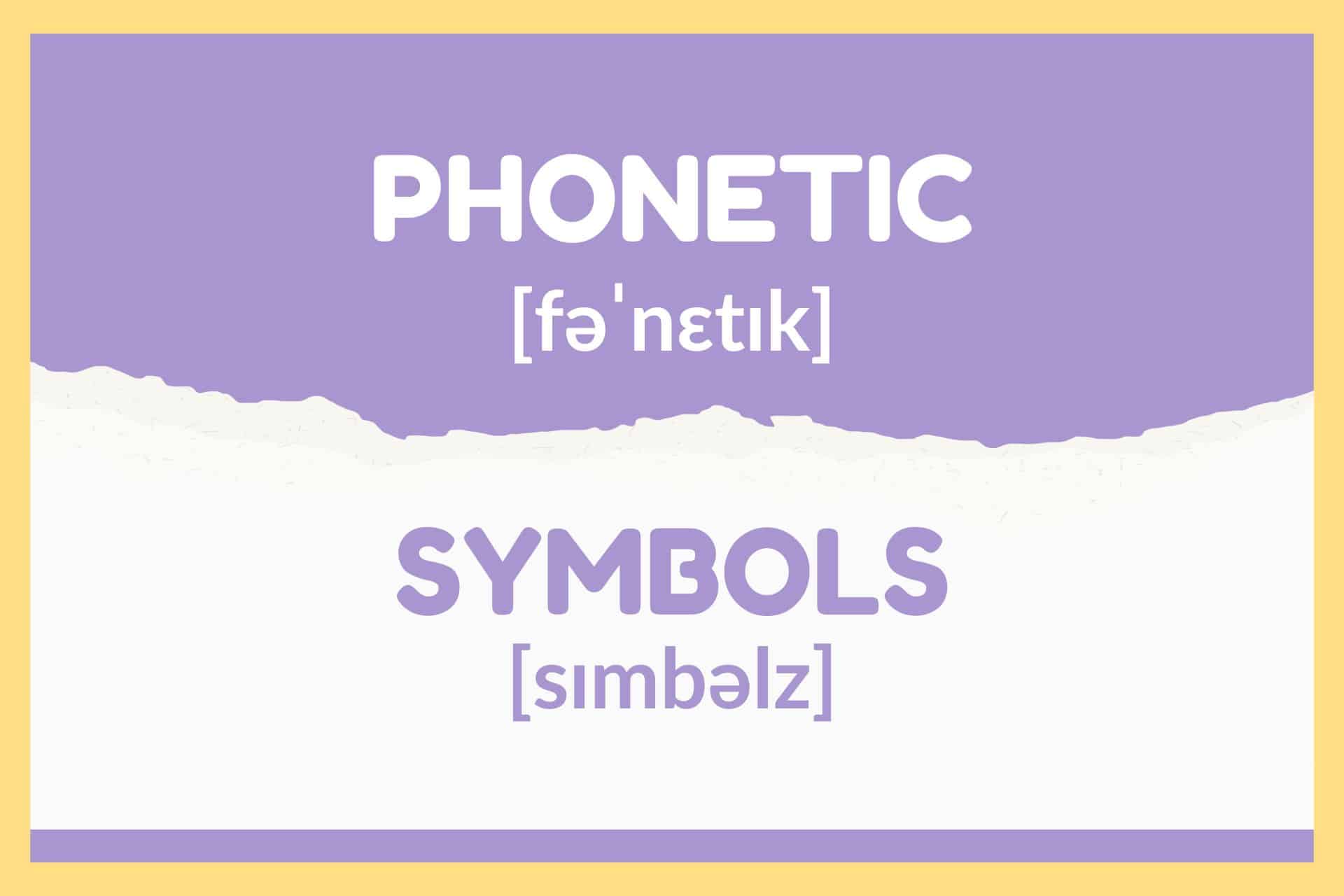 phonetic symbols
