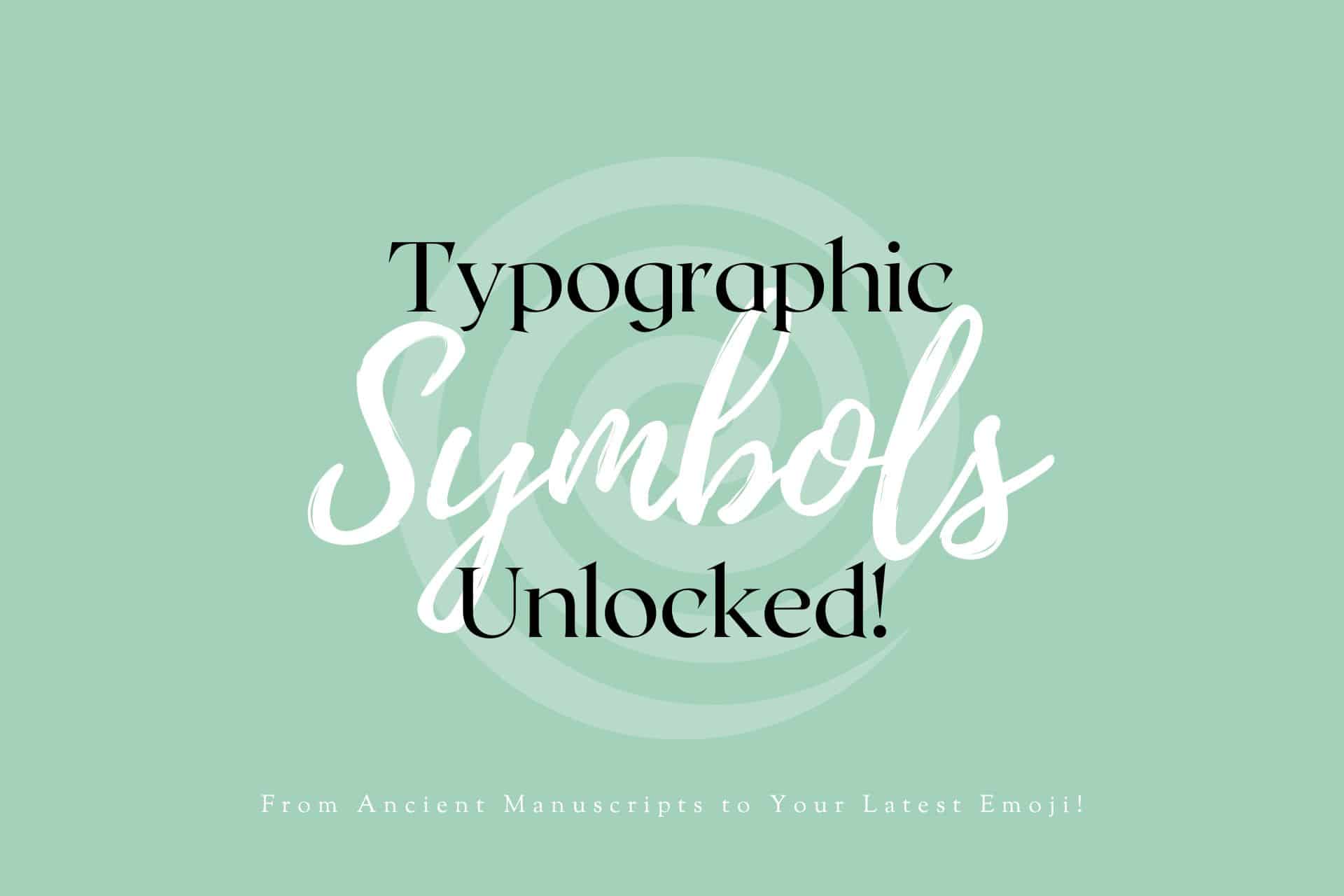 typographical symbols