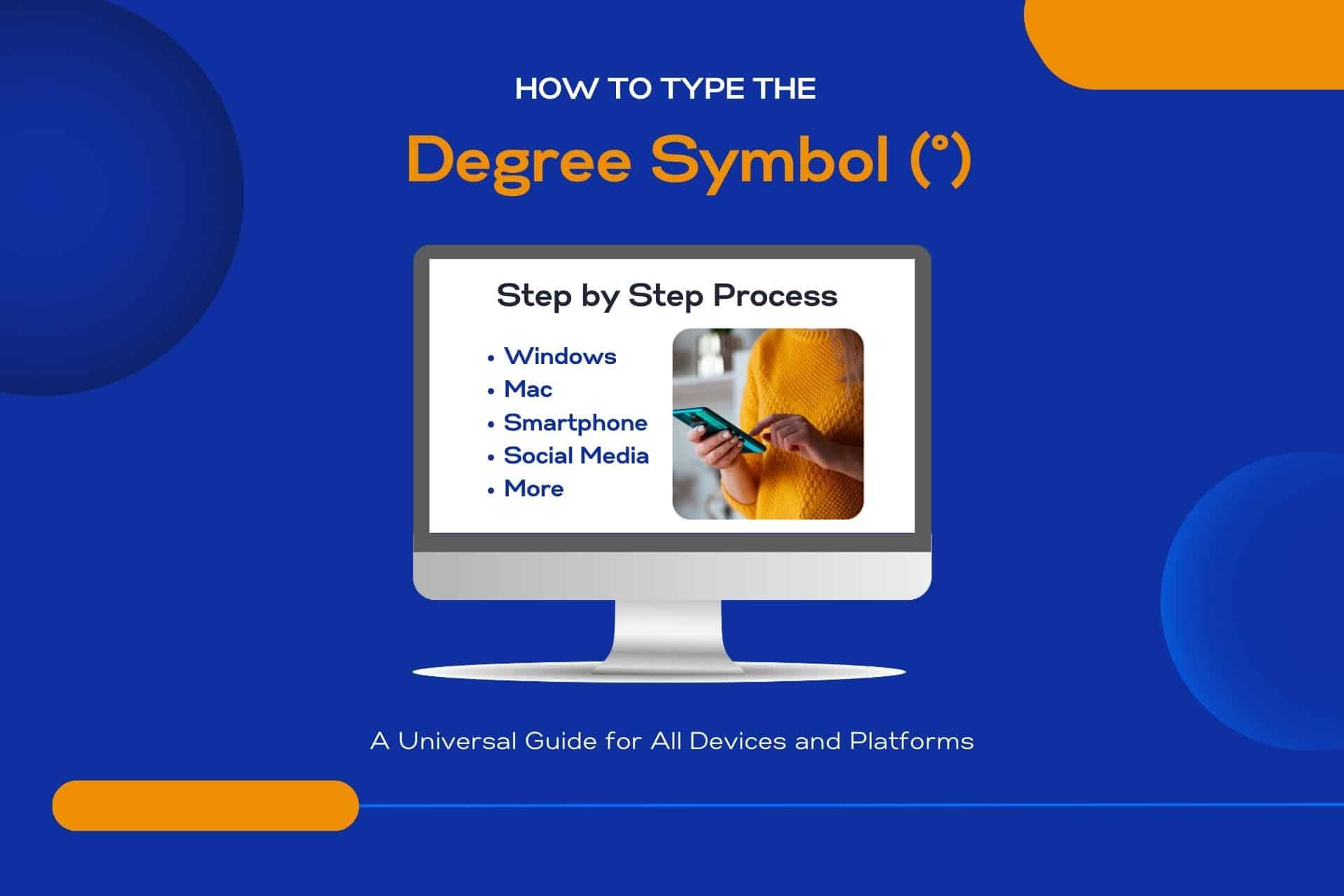 How to type the degree symbol