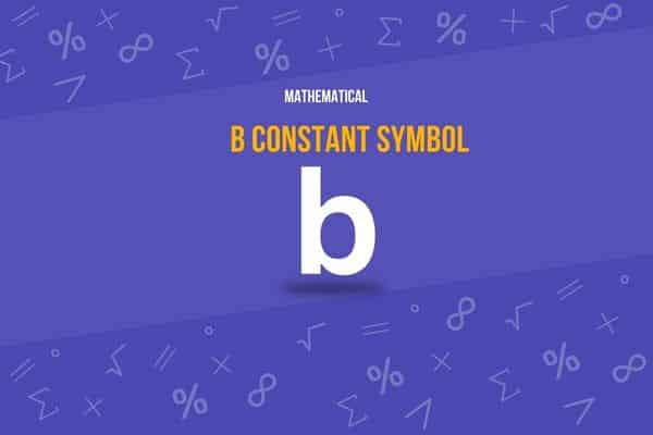 b constant symbol